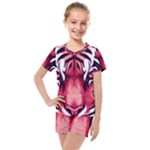 Tiger Design Kids  Mesh T-Shirt and Shorts Set