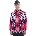Tiger Design Men s Front Pocket Pullover Windbreaker