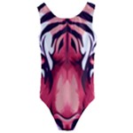 Tiger Design Kids  Cut-Out Back One Piece Swimsuit