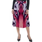 Tiger Design Classic Velour Midi Skirt 