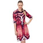 Tiger Design Long Sleeve Mini Shirt Dress