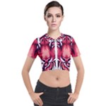Tiger Design Short Sleeve Cropped Jacket