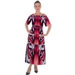 Tiger Design Shoulder Straps Boho Maxi Dress 
