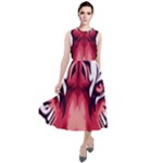 Tiger Design Round Neck Boho Dress