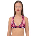 Tiger Design Double Strap Halter Bikini Top