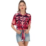 Tiger Design Tie Front Shirt 