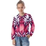 Tiger Design Kids  Long Sleeve T-Shirt with Frill 