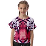 Tiger Design Kids  Cut Out Flutter Sleeves