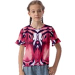 Tiger Design Kids  Cuff Sleeve Scrunch Bottom T-Shirt