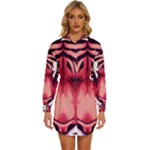 Tiger Design Womens Long Sleeve Shirt Dress
