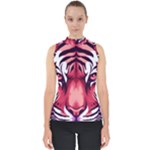 Love the tiger Mock Neck Shell Top