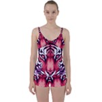 Love the tiger Tie Front Two Piece Tankini
