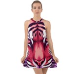 Love the tiger Halter Tie Back Chiffon Dress