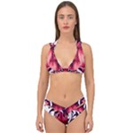 Love the tiger Double Strap Halter Bikini Set