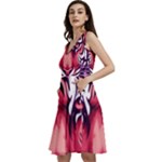 Love the tiger Sleeveless V-Neck Skater Dress with Pockets