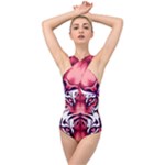 Love the tiger Cross Front Low Back Swimsuit