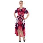 Love the tiger Front Wrap High Low Dress
