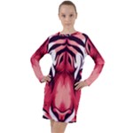 Love the tiger Long Sleeve Hoodie Dress