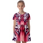Love the tiger Kids  Short Sleeve Pinafore Style Dress