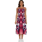 Love the tiger Sleeveless Shoulder Straps Boho Dress