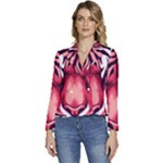 Love the tiger Women s Long Sleeve Revers Collar Cropped Jacket