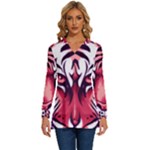 Love the tiger Long Sleeve Drawstring Hooded Top