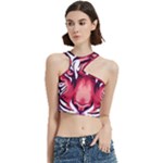 Tiger Design Cut Out Top