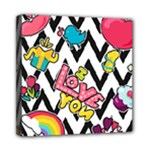 Vector Romantic Love Seamless Pattern Mini Canvas 8  x 8  (Stretched)