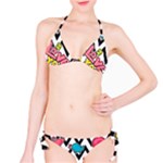 Vector Romantic Love Seamless Pattern Classic Bikini Set