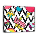 Vector Romantic Love Seamless Pattern Deluxe Canvas 20  x 16  (Stretched)