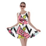 Vector Romantic Love Seamless Pattern Skater Dress
