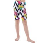 Vector Romantic Love Seamless Pattern Kids  Mid Length Swim Shorts