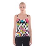 Vector Romantic Love Seamless Pattern Spaghetti Strap Top