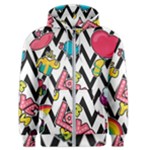 Vector Romantic Love Seamless Pattern Men s Zipper Hoodie
