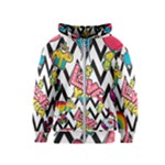 Vector Romantic Love Seamless Pattern Kids  Zipper Hoodie