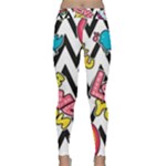 Vector Romantic Love Seamless Pattern Classic Yoga Leggings