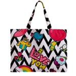 Vector Romantic Love Seamless Pattern Zipper Mini Tote Bag
