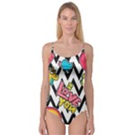 Vector Romantic Love Seamless Pattern Camisole Leotard 