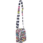 Vector Romantic Love Seamless Pattern Shoulder Strap Belt Bag
