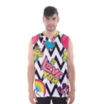 Vector Romantic Love Seamless Pattern Men s Basketball Tank Top