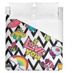 Vector Romantic Love Seamless Pattern Duvet Cover (Queen Size)
