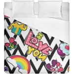 Vector Romantic Love Seamless Pattern Duvet Cover (King Size)