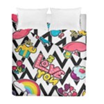 Vector Romantic Love Seamless Pattern Duvet Cover Double Side (Full/ Double Size)