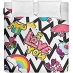 Vector Romantic Love Seamless Pattern Duvet Cover Double Side (King Size)