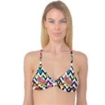 Vector Romantic Love Seamless Pattern Reversible Tri Bikini Top