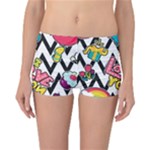Vector Romantic Love Seamless Pattern Reversible Boyleg Bikini Bottoms
