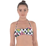 Vector Romantic Love Seamless Pattern Tie Back Bikini Top