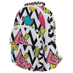 Rounded Multi Pocket Backpack 