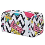 Vector Romantic Love Seamless Pattern Toiletries Pouch