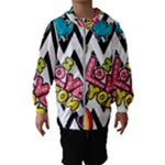 Vector Romantic Love Seamless Pattern Kids  Hooded Windbreaker